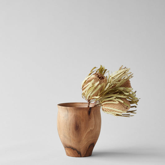 Dark Walnut Bell Vase, Large