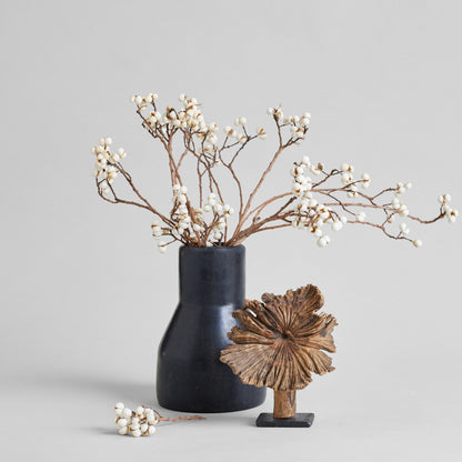 Monolithic Tadelakt Vase, Black