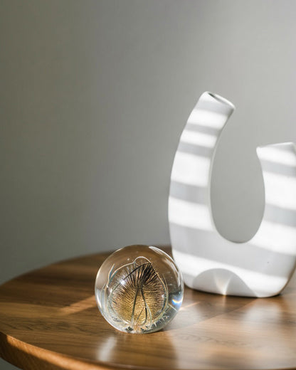 Teasel Botanical Resin Paperweight